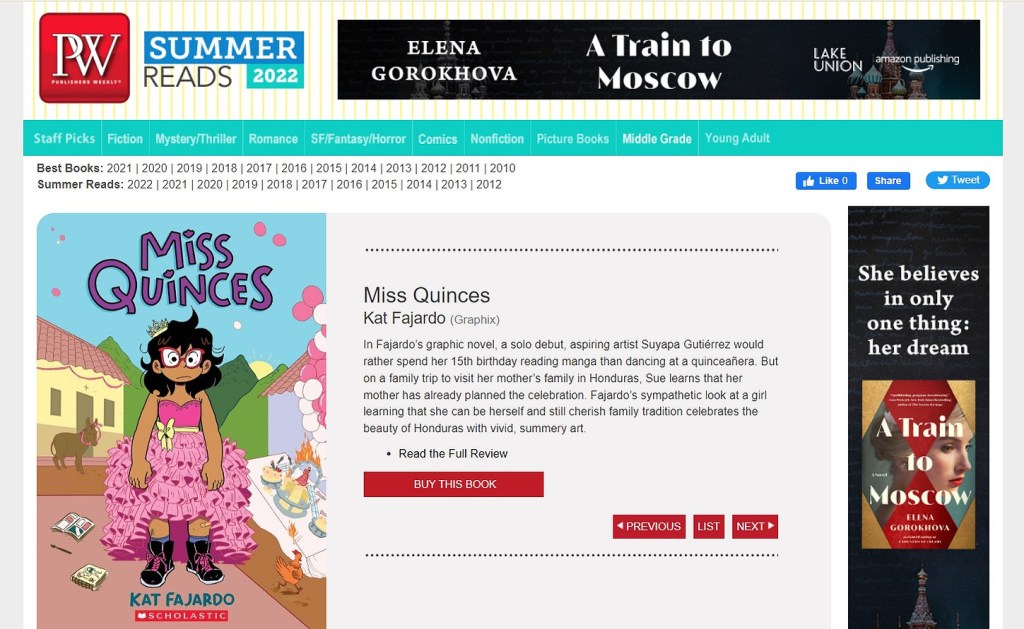 Featured on Publisher Weekly’s Summer Read&nbsp;2022